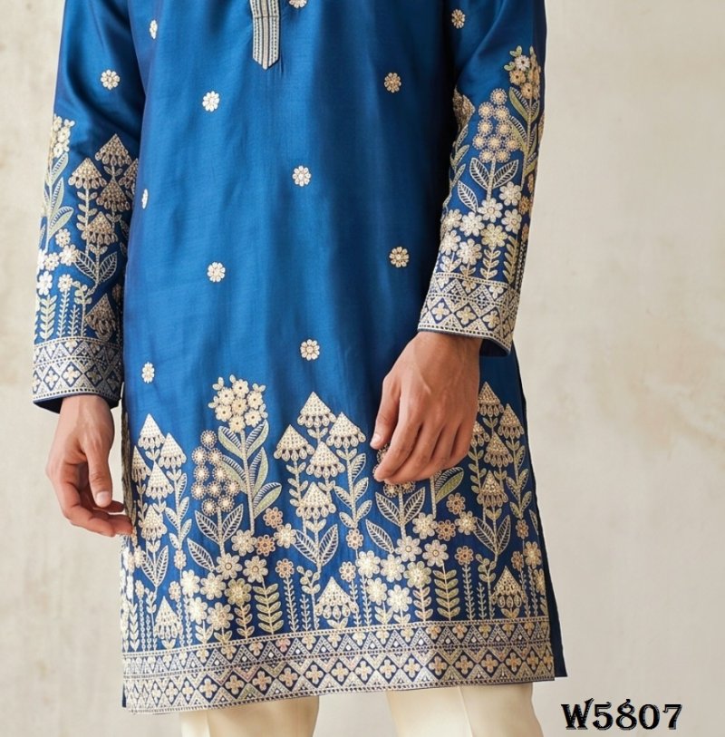 Outluk Wedding Vol 58 Silk Mens Kurta With Pajama 